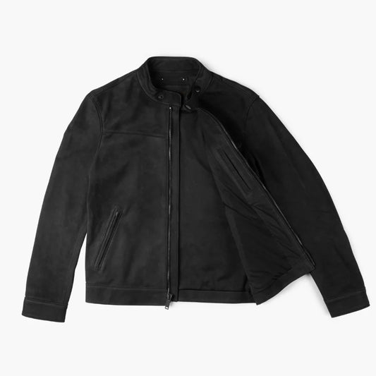 The Maverick Black Matte Rugged Leather Jacket