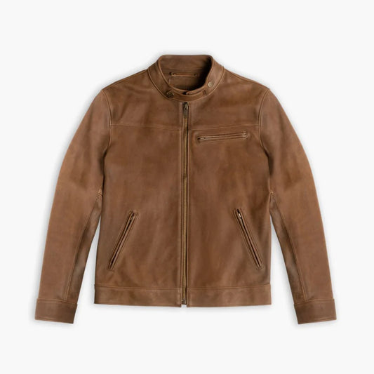The Ember Burnt Copper Rugged Leather Jacket