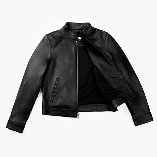 The Shadow Premium Black Lambskin Leather Jacket